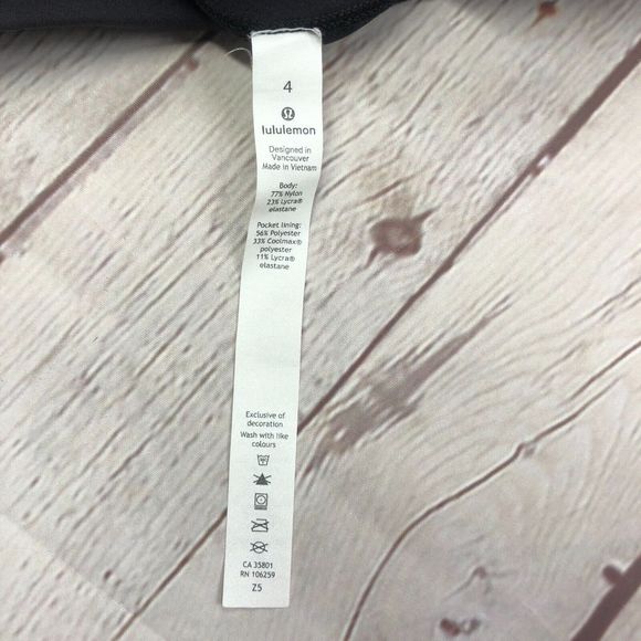 Lululemon Wunder Under Crop High Rise Tight Yoga Leggings Size 4 Black B202 -1 - Picture 10 of 15